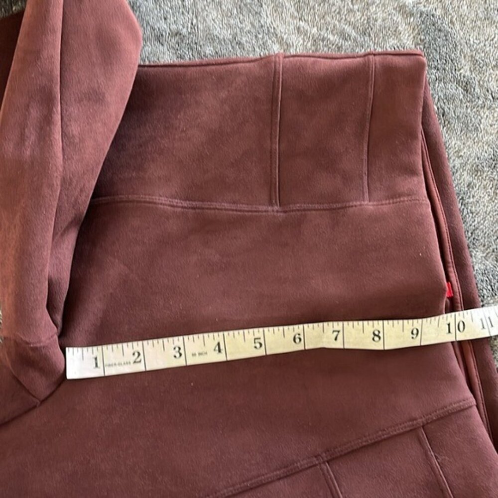 SPANX Suede Legging Wine color size Large Petite Women’s‎ clothing - Picture 11 of 12